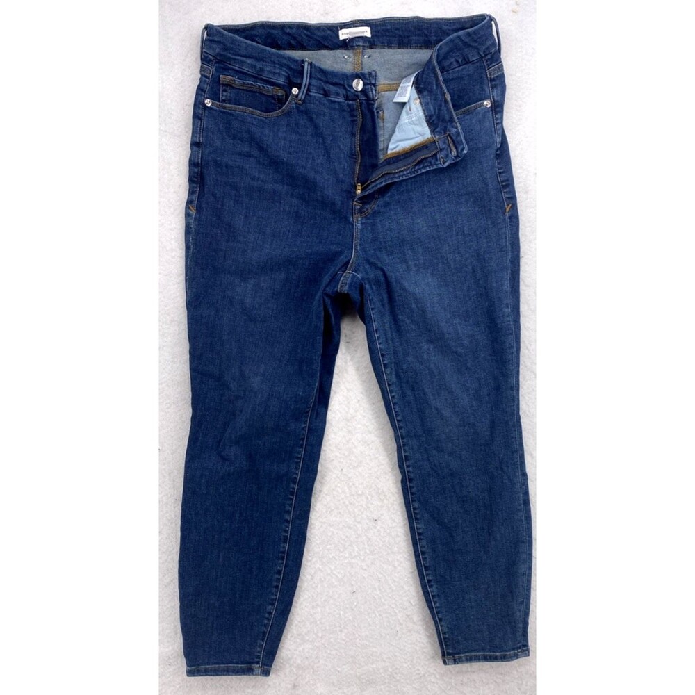 Good American Good Legs Skinny Jeans Women’s Blue GLDV873T W36 L26 Size 15 - Picture 5 of 11